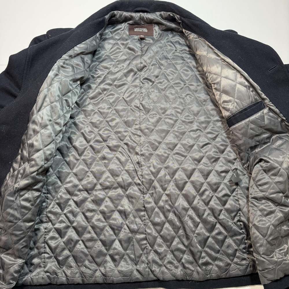 Michael Michael‎ Kors Jacket Mens 4X Navy Blue Military Peacoat Quilted Lined - Picture 6 of 6